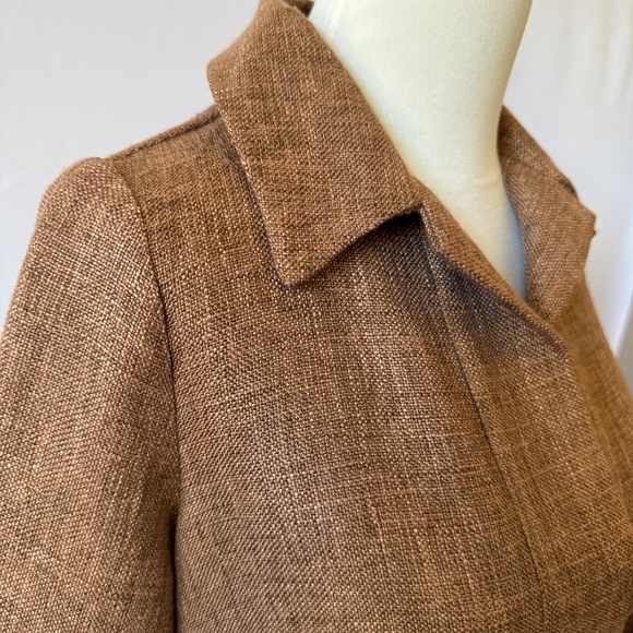 TUCKERNUCK AMELIA BASKET WEAVE SHIRT DRESS SWING SHAPE 3/4 SLEEVE POCKETS NEW XS - Picture 7 of 11